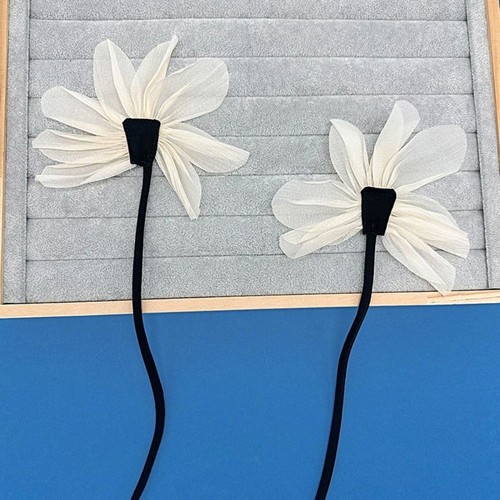 2Pcs 13CM Collar Flower Cloth Fabric Lapel Pins Wedding Party - Picture 3 of 6
