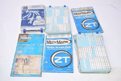 Mixed Lot of 6 Wire Marker Booklets, Mity Mark, Ideal, Brady 