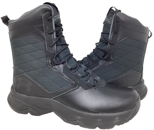 Under Armour Men's Stellar G2 Black Lace Up Tactical Boots Sz:9.5 #3024946 101G