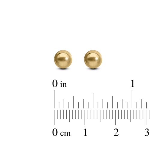 9ct Gold Studs Ball Round - Pair (3mm- 7mm), Gift - Picture 12 of 15