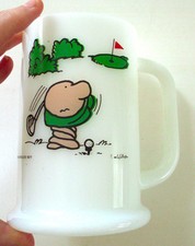 Fathers Day Golf Gift Ziggy Mug Milk Glass Tom Wilson Worlds Worst Golfer Beer