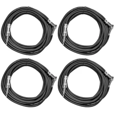 Speakers Guitar Cables, Right Angle to Straight Guitar Cables, Black, 20 Feet, 4