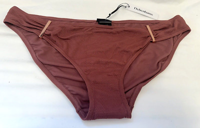 NEU! Debenhams UK20 Eur48 US16 rot ziegelfarben strukturierte Bikiniunterteile