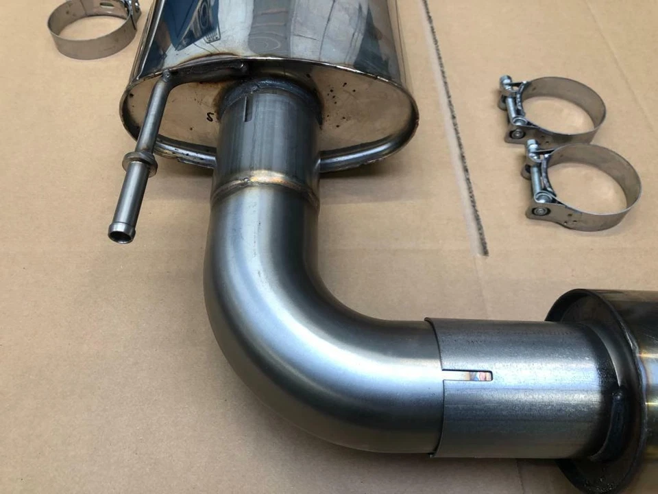 VW Golf Mk6 GTI Stainless Free Flow Exhaust System 4" Twin Tail Pipes - Image 3 of 4