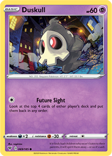1x Duskull 069/185 Vivid Voltage Pokemon TCG Card NM a7 | eBay