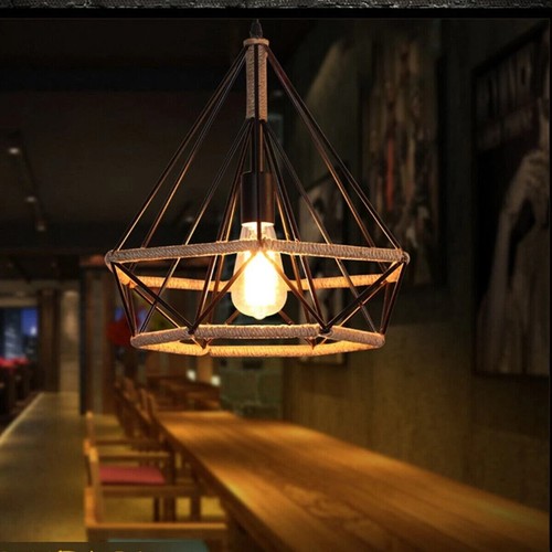 Metal Wire Cage Easy Fit Lampshade Hanging Lamp Shade Vintage Ceiling Lightshade - Picture 119 of 261