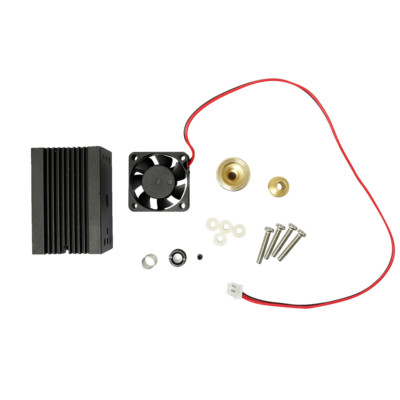Laser Module Housing 33x33x50mm with 405-450nm Violet/Blue Glass Lens & Fans