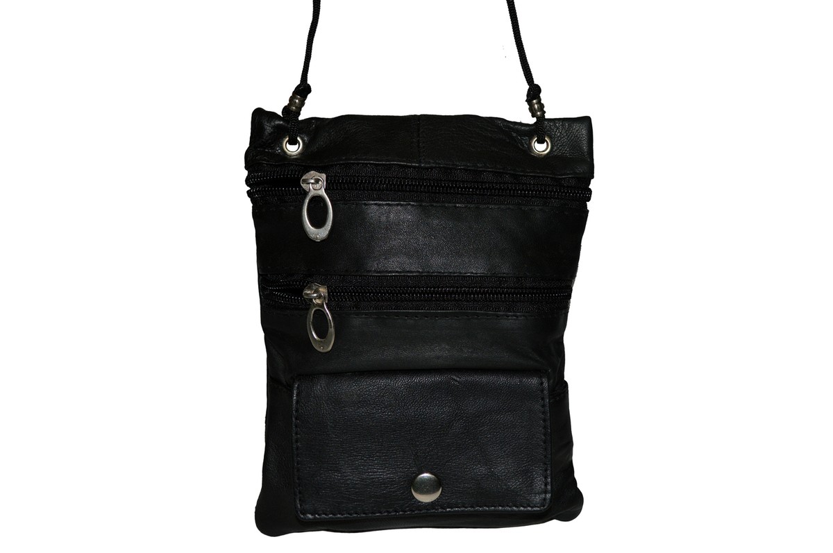 Leatherboss Cuir Véritable Chéquier Portefeuille Porte Carte , Noir
