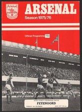 ARSENAL Vs FEYNOORD Match Programme Dec 9 1975 Peter Storey Testimonial