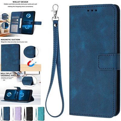 Leather Strap Card Wallet Phone Case For Samsung A55 A35 A15 A25 A06 A54 A56 A34