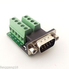 DB9 D-SUB 9 Pin Male VGA DE9 Signals Terminal Breakout Board ROHS 2 Row Adapter