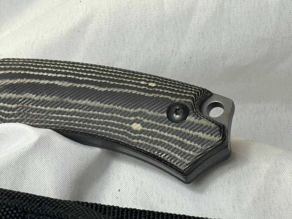 Cuchillo Schrade SCHF61 Full Tang borde liso hoja fija con funda mango Micarta Foto 4 de 4