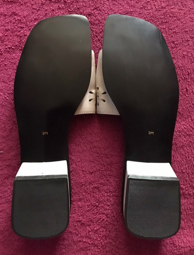 J. Jill Women's Square Toe Ivory Slides Slip-on Sandals Size 9M - Picture 10 of 12