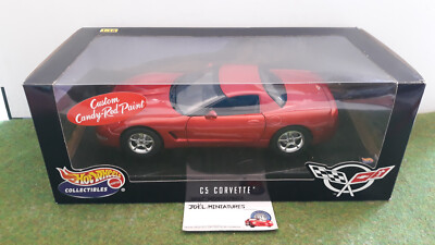 CHEVROLET CORVETTE C5 coupé rouge candy 1/18 HOT WHEELS 25618