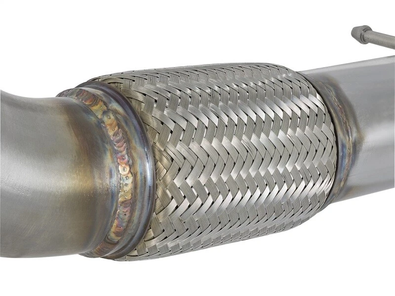 aFe Twisted Steel 3in Rear Down-Pipe/Mid Pipe for 2017-2021 Honda Civic Type R - Image 4 of 4