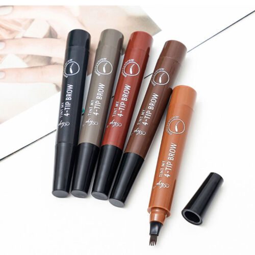 4 Gabel Augenbrauen Stift Bei Tönung Augen 3D Augenbraue Tattoo Liquid Tinte *〒 - Bild 3 von 8
