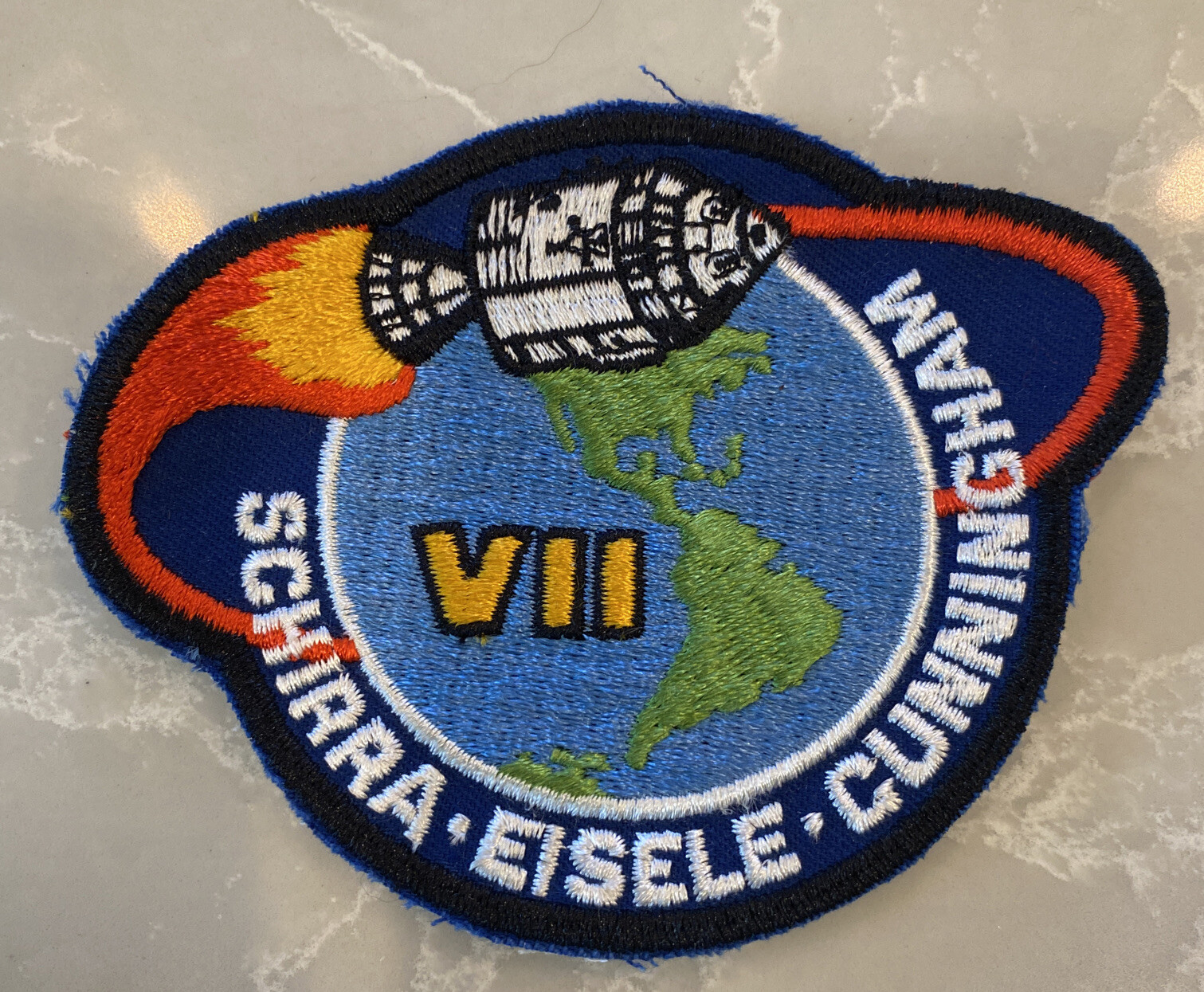 VTG Apollo 7 Lion Brothers Cloth Back 4 1/2" NASA Crew Space Patch ...