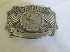 NRA Belt Buckle National Rifleman Association 125 year NRA s 1871-1996 Vintage