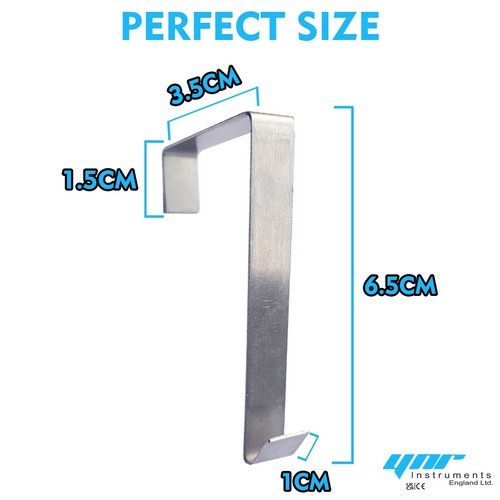 Over Door Hook Stainless Steel Reversible Cupboard Drawer Metal Hooks Hanger DIY - Picture 5 of 10