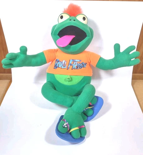 Vintage 1998 Bull Frogg Frog Interactive Plush 22" Ohio Art Read Condition P/R