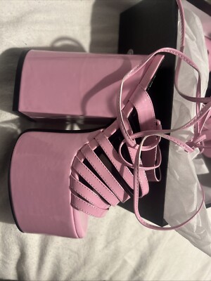 Lamoda LMS 434 Pink Patent Platform UK3 UK