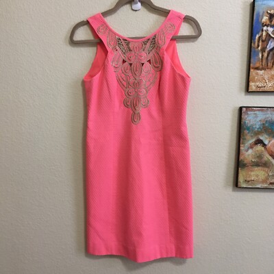 Lilly Pulitzer Size 2 Largo Shift Dress Pink Sun Ray Cut Outs Gold Details | eBay Lilly Pulitzer Size 2 Largo Shift Dress Pink Sun Ray Cut Outs Gold Details | eBay