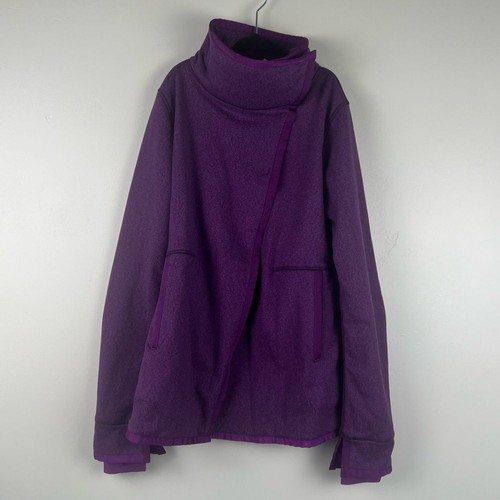 IVIVVA Big Business Purple Jacket Coat Outerwear Wrap Snap Closure Size 10 - Picture 2 of 8