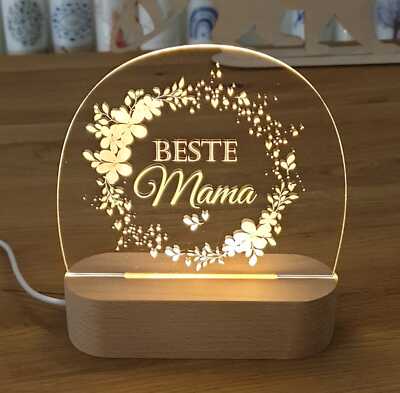 Lampe zu Muttertag KRANZ FENJA- LED, Geschenk für Mama, Mutti, Dankeschön