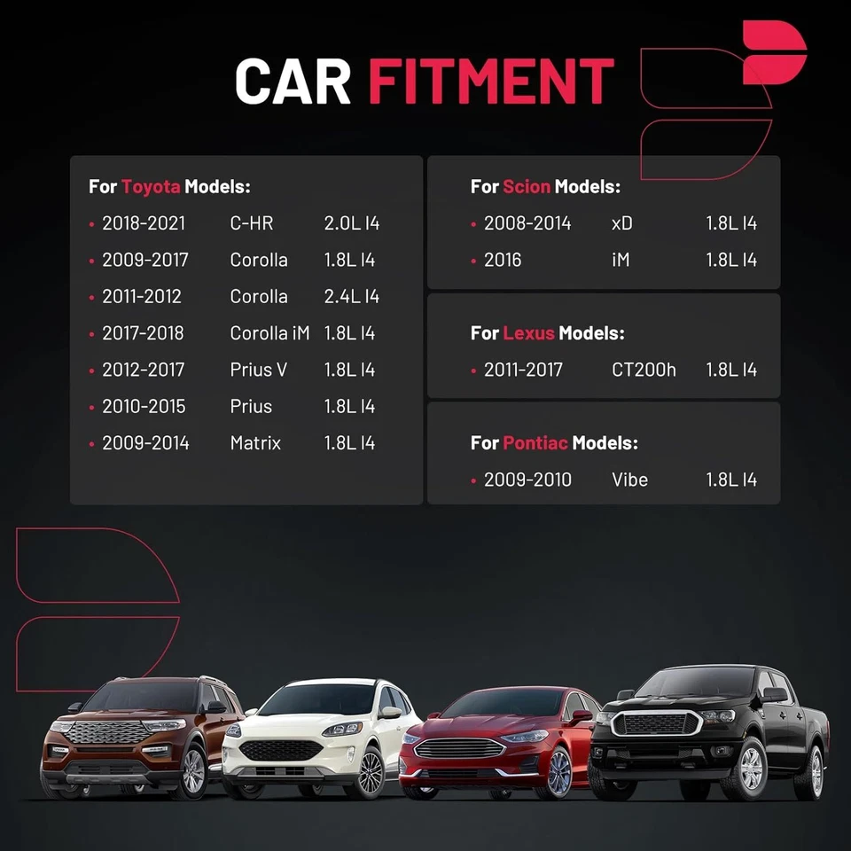 Paquete de 4 bobinas de encendido UF596 para Lexus CT200h Scion xD 1,8 L L4 Foto 3 de 4