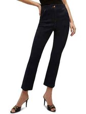 Veronica Beard Kimra High Rise Straight Leg Cropped Pants Women's 10 Dark Oxford