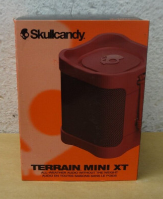 Skullcandy Terrain Mini XT Compact Tough Wireless Speaker, Light Red