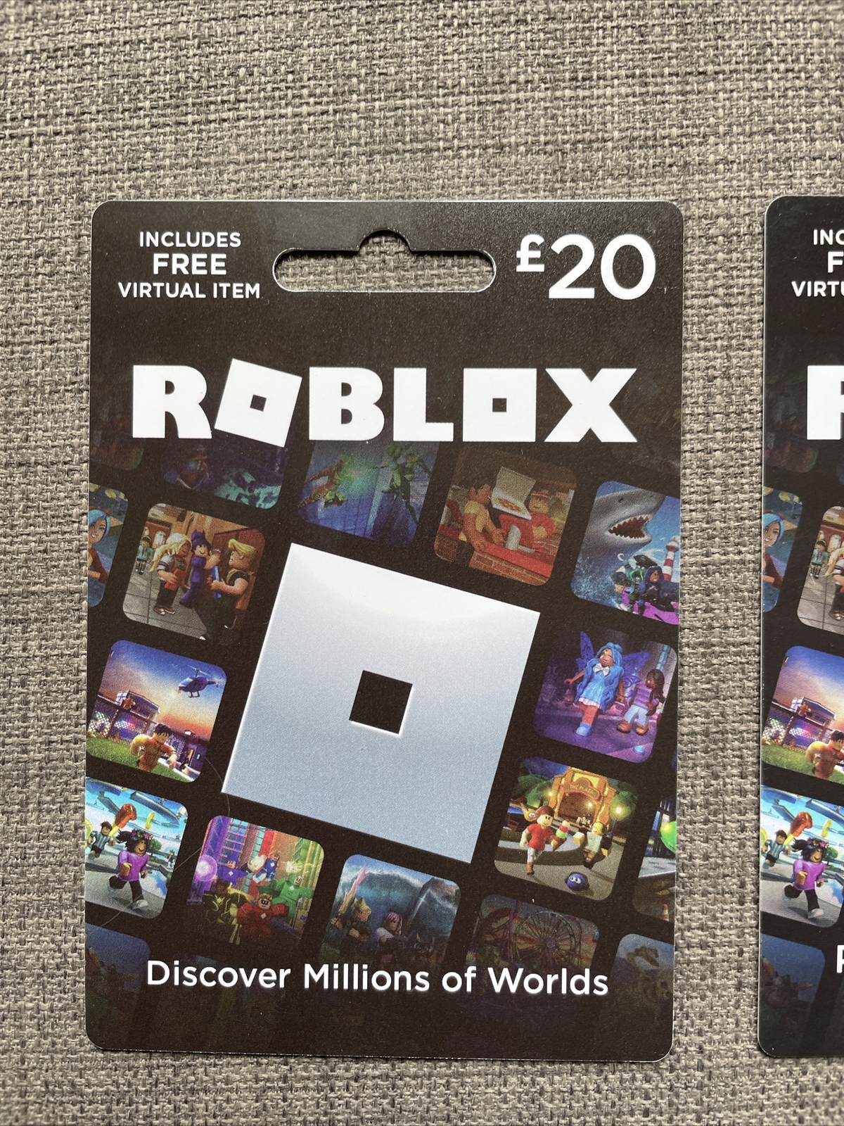 ROBLOX Game CARD UK Edition 20£ & 50£ Collection Card (Without Credit
