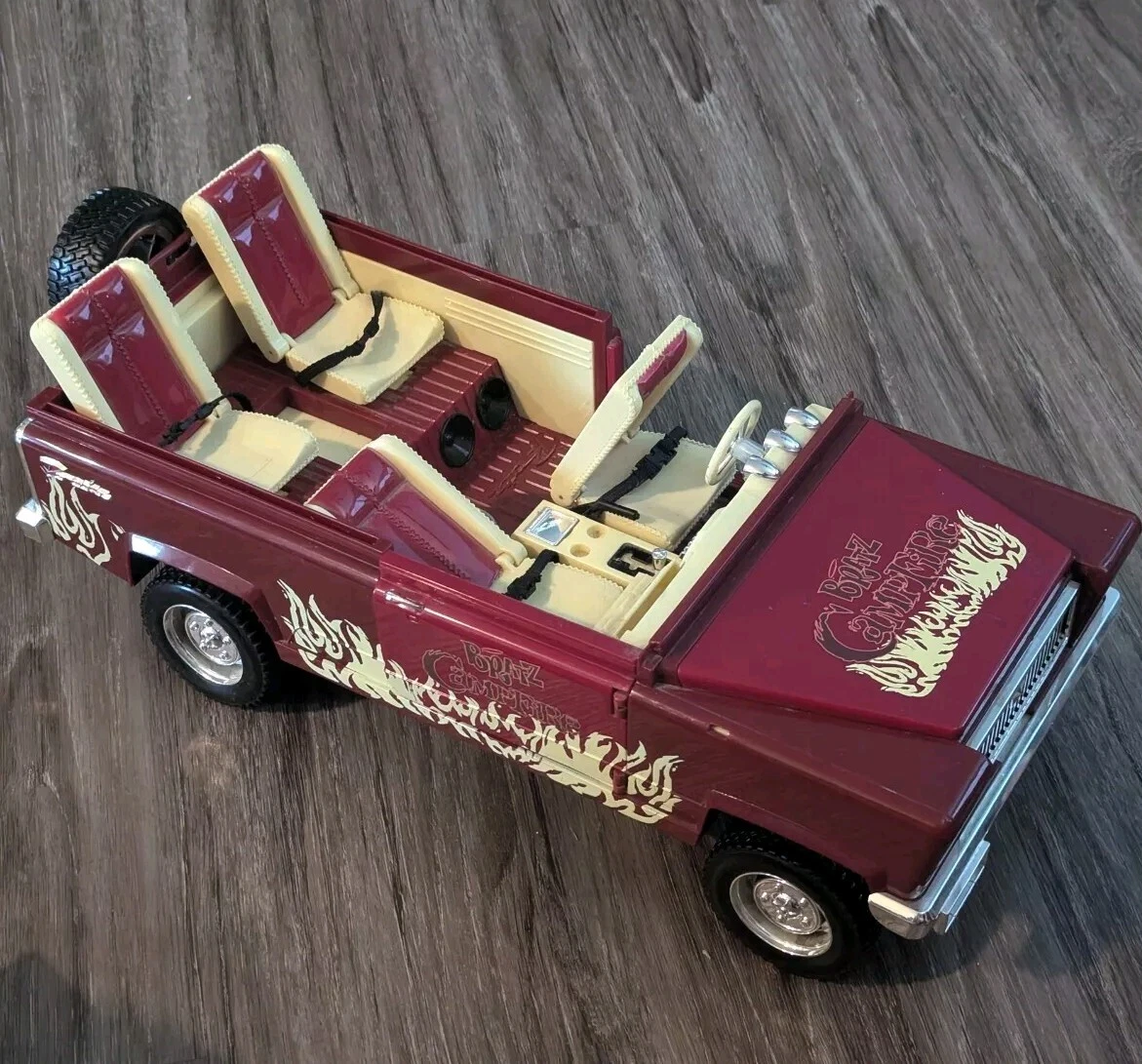  vintage campfire cruiser 2004 jeep carro brinquedo peças faltantes funcionando 