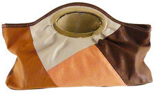 1970's Color Block Vegan Leather Clutch