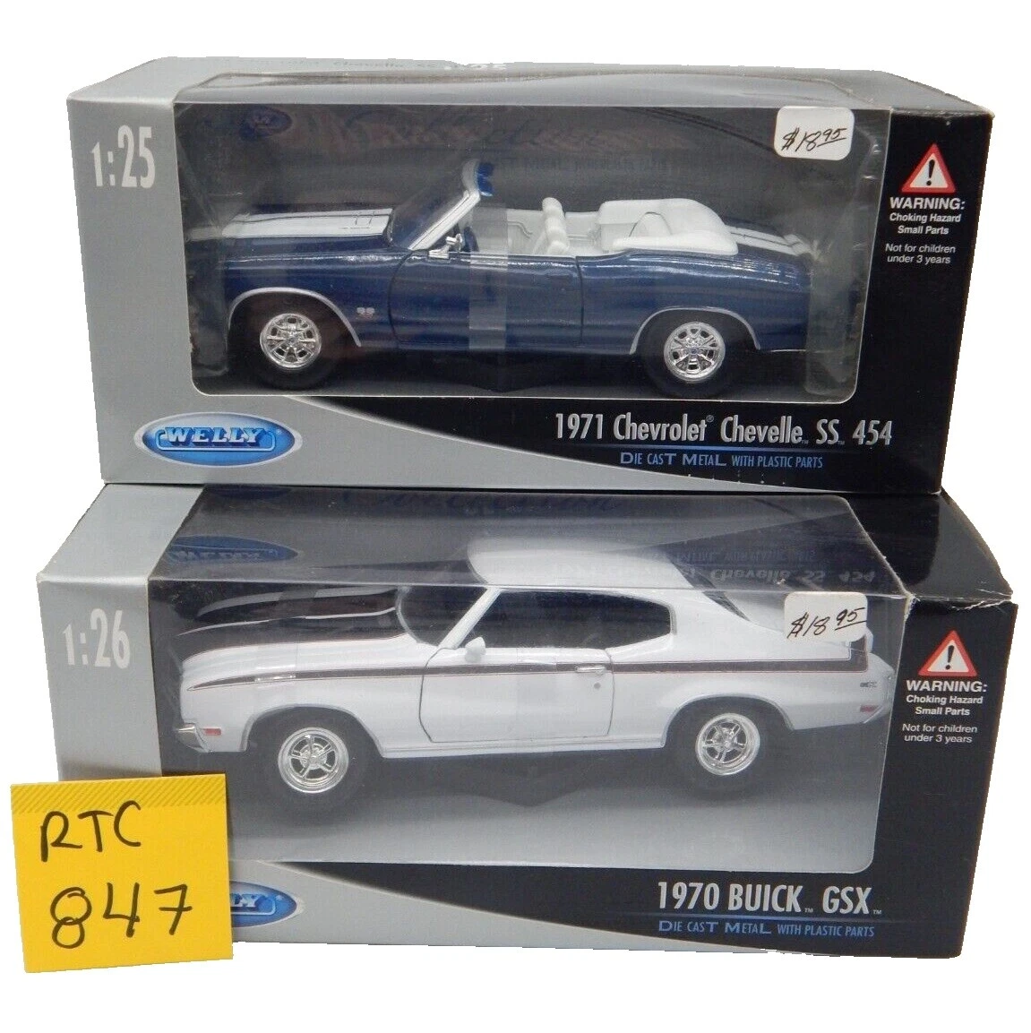 WELLY Chevrolet autos, camiones y camionetas diecast escala 1:25