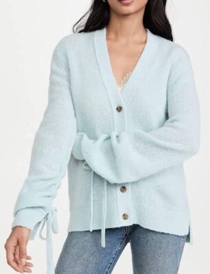 3.1 Phillip Lim NWT Lofty Alpaca Blend Shirred Sleeve Cardigan Size XS $475.00