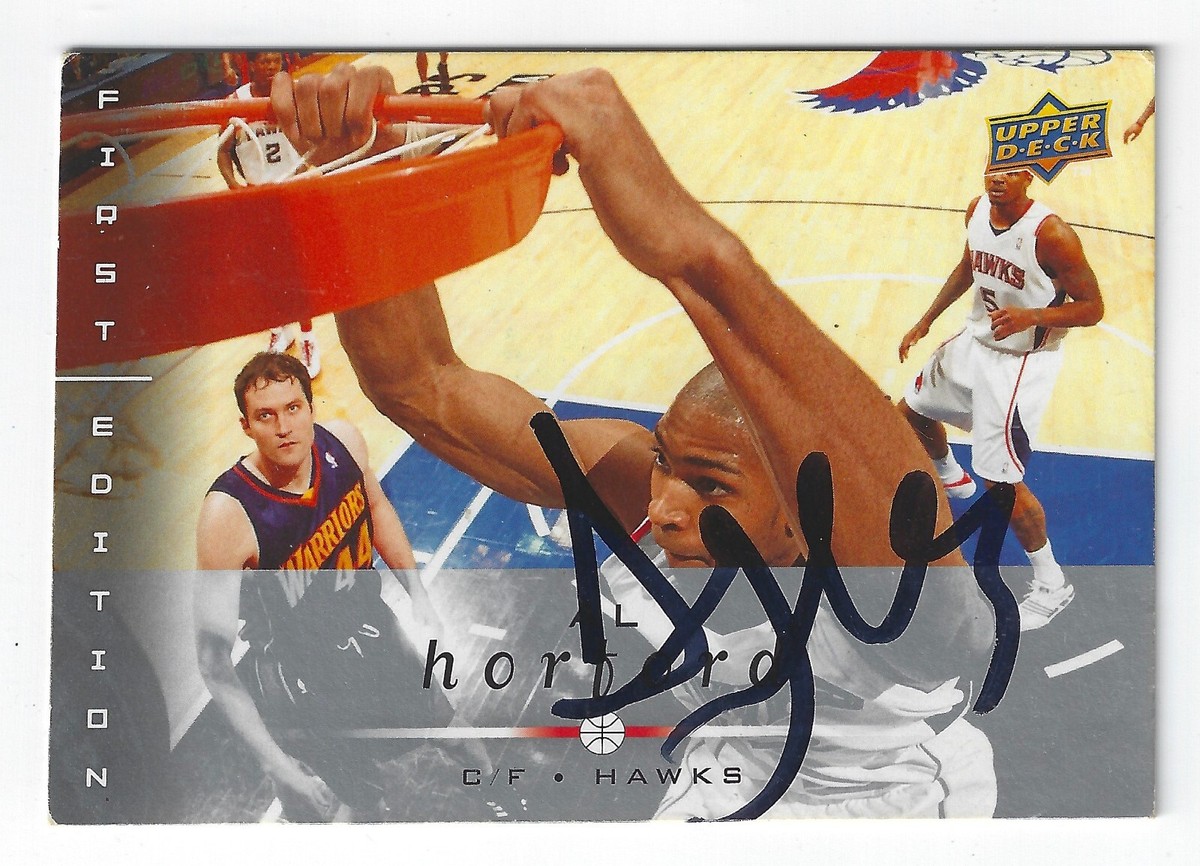 AL HORFORD ATLANTA HAWKS SIGNED CARD GOLDEN STATE WARRIORS 76ERS