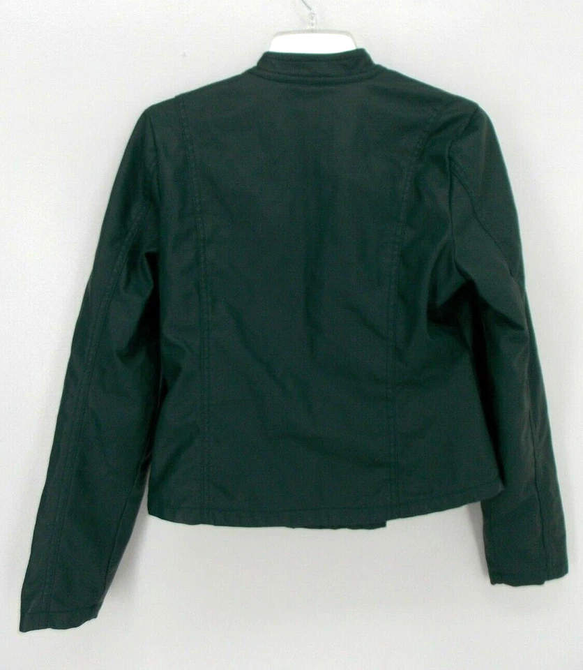 Chaqueta de cuero sintético I Love by Boy Meets Girl para mujer M verde nueva con defectos Foto 3 de 4