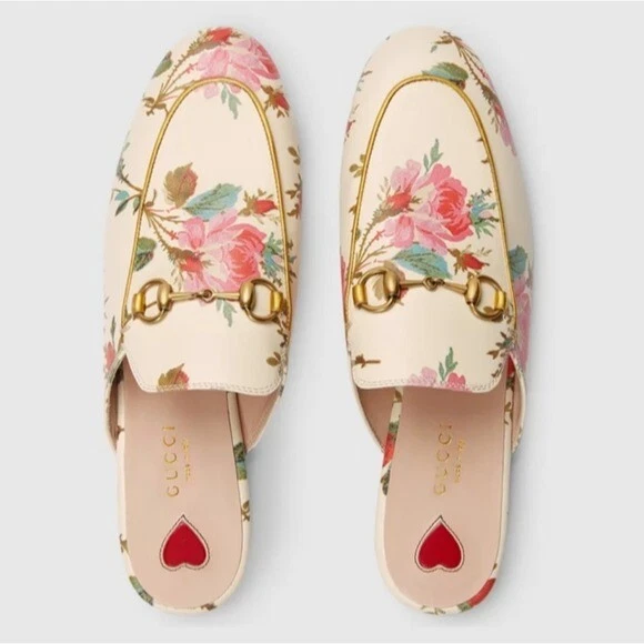 Mulas Gucci Princetown florales Horsebit 37,5