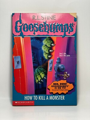 5th Print #46 How to Kill A Monster Goosebumps Book RL Stine 1996 Original Cover