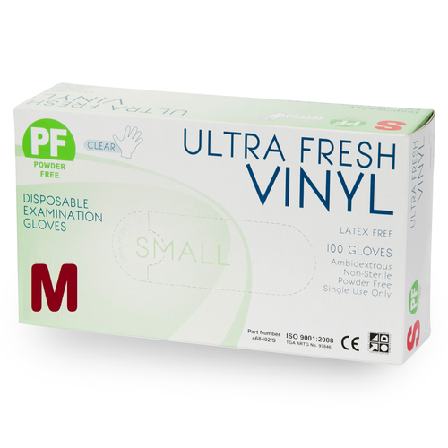 Vinyl Disposable Gloves 100pc Latex Powder Free Clear colour Medical Hospitality - Picture 3 of 6