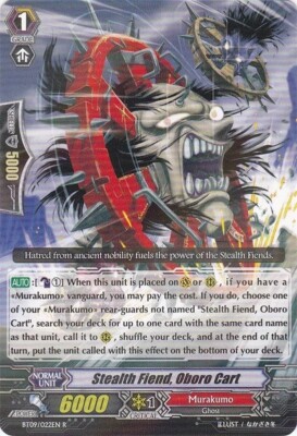 Bushiroad Cardfight Vanguard Stealth Fiend, Oboro Cart BT09/022EN R Murakumo