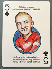 Bill Quackenbush Detroit Red Wings NHL Hockey Heroes by Hero Decks Playing Card