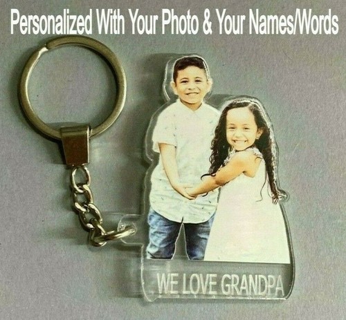 Custom Keychain - Your Photo Picture Printed Personalized Father's Day Key Chain - 第 1/12 張圖片