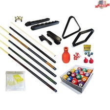 Billiard Accessory Kit - 32 Pieces, Including Elegant Racks  Brushes