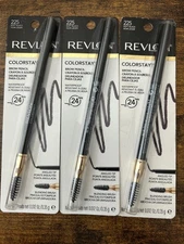 Revlon Brow Pencil Soft Black 225 Waterproof Sealed Original Colorstay 24HR -3PK