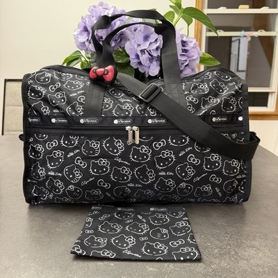 NWT Lesportsac Sanrio Hello Kitty Deluxe Large Weekender Duffel Bag with Pouch