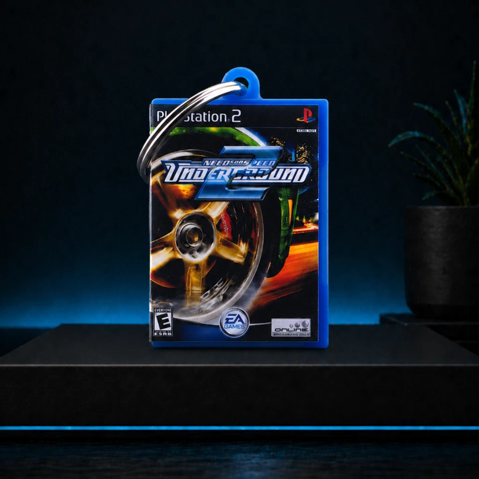 NFS Underground 2 Mini Game Case Keychain PS2 | Schlüsselanhänger Gamer Geschenk - Bild 2 von 4