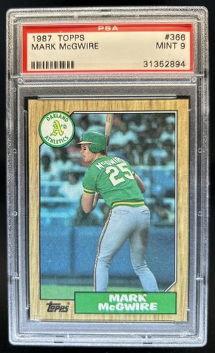 1987 Topps Mark McGwire Rookie RC #366 Athletics PSA 9