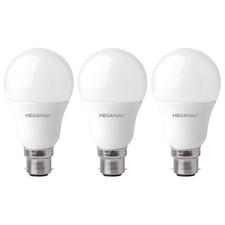 Image of 3 x Megaman 143376E Classic Opal LED GLS Light Bulbs B22 6500K Daylight 8.6W